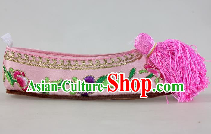 Embroidered Shoes Opera Color Shoes Cowhide Flat Classical Dance Huadan Shoes Stage Performance Women Shoes