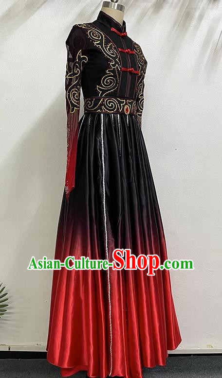 Art Test Big Skirt Ethnic Performance Costume China Mongolian Dance Art Test Practice Elegant Big Swing Costume