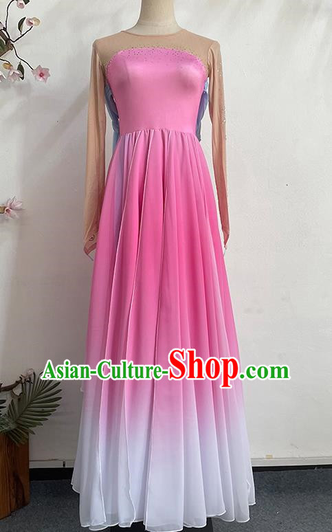 China Classical Dance Yunshang V. Style of Solo Dance Performance Clothing Large Skirt Slim Performance Clothing Female Art Examination Clothing
