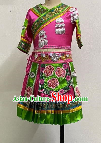 Miao Ethnic Minority Dance Costume Tujia Women Solo Dance Performance Costume