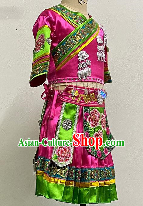 Miao Ethnic Minority Dance Costume Tujia Women Solo Dance Performance Costume
