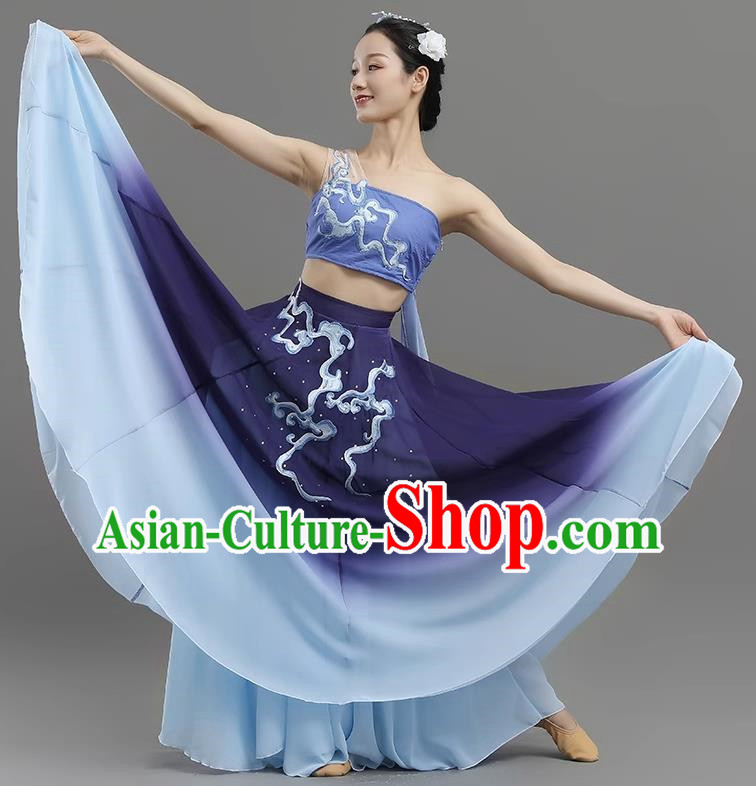 China Classical Dance Dance Under The Moon Dance Costume Big Skirt Practice Art Test Performance Dance Performance Costume