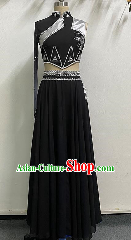 Dance Flower Waist Dai Nationality One Shoulder Style Elegant Big Skirt Art Examination Practice Ethnic Style Costumes