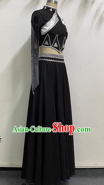 Dance Flower Waist Dai Nationality One Shoulder Style Elegant Big Skirt Art Examination Practice Ethnic Style Costumes