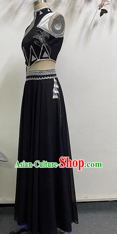Dance Flower Waist Dai Nationality One Shoulder Style Elegant Big Skirt Art Examination Practice Ethnic Style Costumes