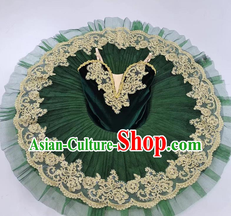 Children Ballet Skirt Esmeralda Tutu Skirt Performance Costume Girls Professional Competition Little Swan Tutu Skirt