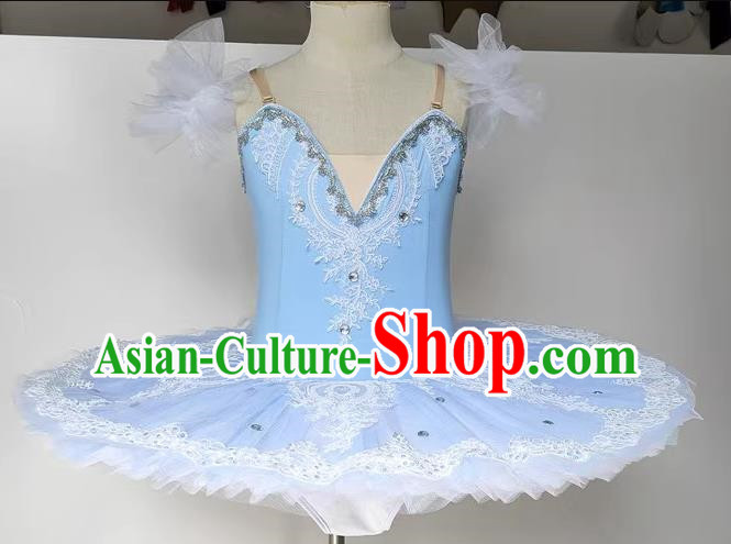 Swan Lake Ballet Skirt Professional Children Tutu Blue Bird Tutu Skirt Girls Little Swan Costume Costumes