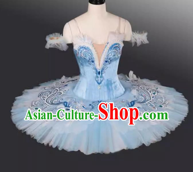 Bluebird Ballet Tutu Skirt Children Competition Children Little Swan Tutu Skirt Girls Professional Swan Lake Performance Clothing