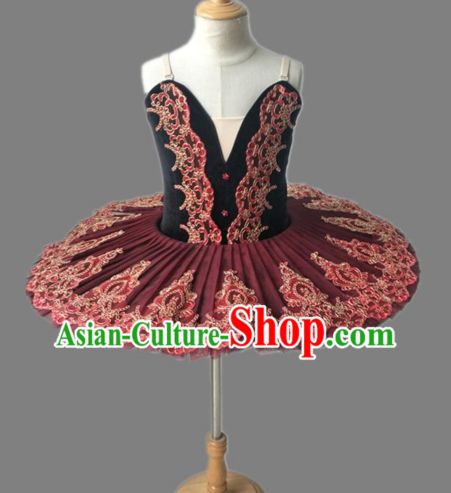 Ballet Skirt Children Tutu Skirt Sling Little Swan Dance Tutu Skirt Girls Swan Lake Costume