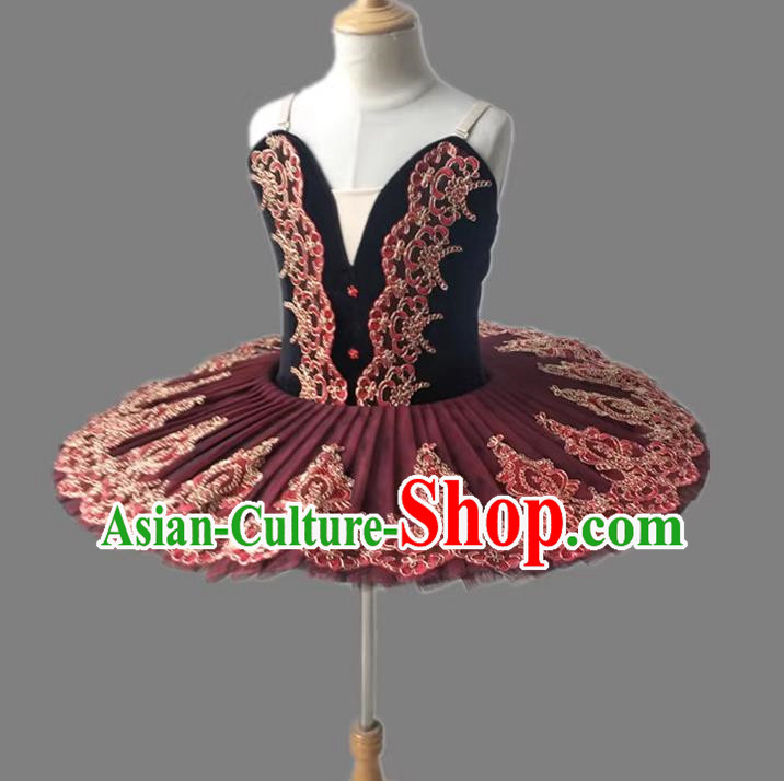 Ballet Skirt Children Tutu Skirt Sling Little Swan Dance Tutu Skirt Girls Swan Lake Costume