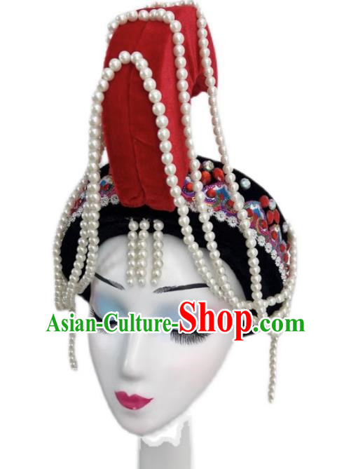 Ethnic Dance Headdress Yi Nationality Performance She Nationality Taoli Cup March Spring Headdress Hair Accessories