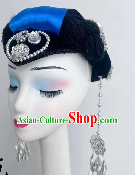 Performance Performance Headdress Yi Nationality Yao Nationality Yi Nationality Tujia Zhuang Nationality Yunshui Yiren Dance Headdress Silver Product Ethnic Style