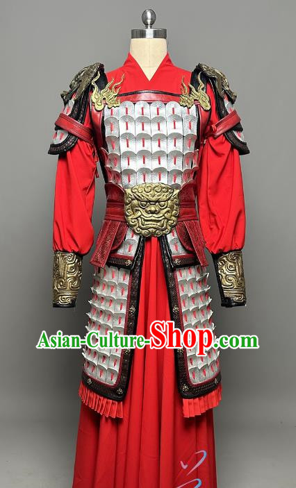 Film and Television Costume Adult Armor General Soldier Hua Mulan Same Costume Armor Costume