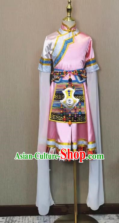 Children Tibetan Dance Performance Costumes Girls Water Sleeves Children Day Children Day Minority Performance Costumes