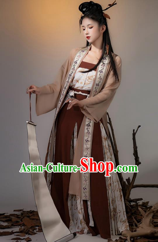 China Traditional Woman Hanfu Ancient Young Mistress Dresses Song Dynasty Garment Costumes Complete Set