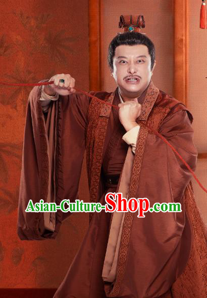 China Ancient Host Lord Costumes Traditional Old Male Hanfu TV Series Ms Cupid In Love Shangguan Gou Clothing