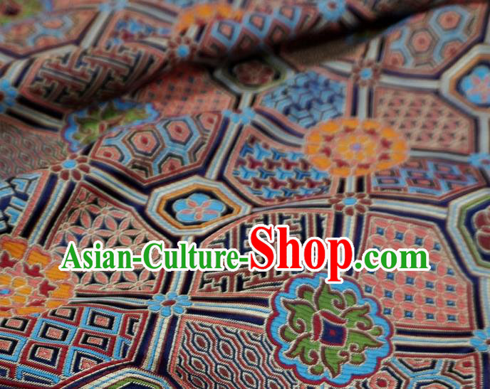 Dark Blue China Classical Lucky Pattern Design Cloth Tang Suit Drapery Traditional Brocade Fabric