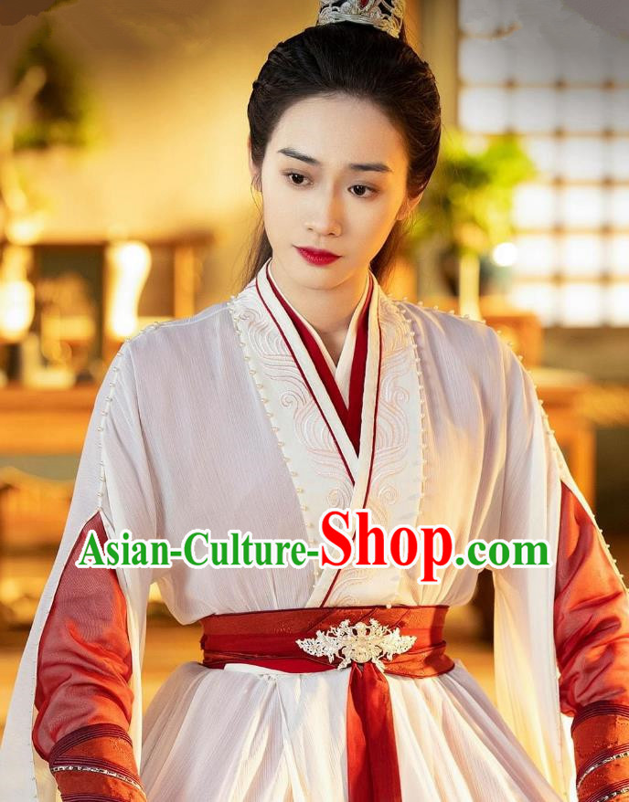China Ancient Swordswoman Dress Romantic TV Series New Life Begins Shangguan Jing Clothing Female Warrior Costumes