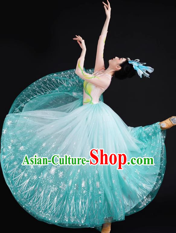 Opening Dance Big Swing Skirt Performance Costume Female Large Stage Singing Dancer Long Skirt Modern Dance Costume Dress