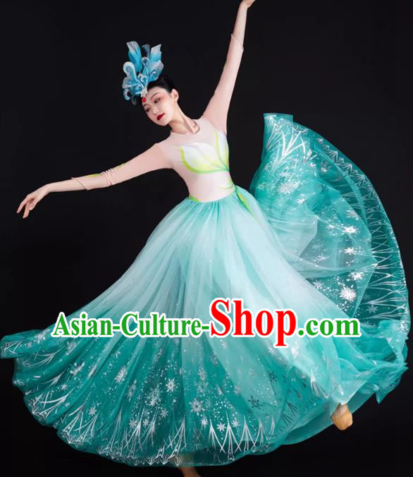 Opening Dance Big Swing Skirt Performance Costume Female Large Stage Singing Dancer Long Skirt Modern Dance Costume Dress