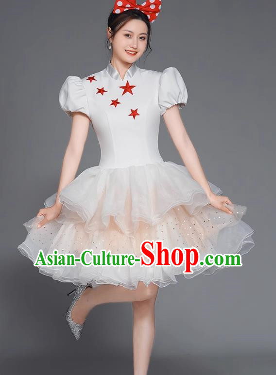 Modern Dance Costume Female Fashion Opening Dance Choir Dance Dress Square Dance Tutu Skirt Adult