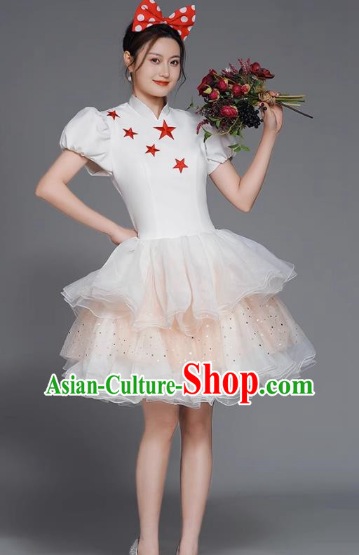 Modern Dance Costume Female Fashion Opening Dance Choir Dance Dress Square Dance Tutu Skirt Adult