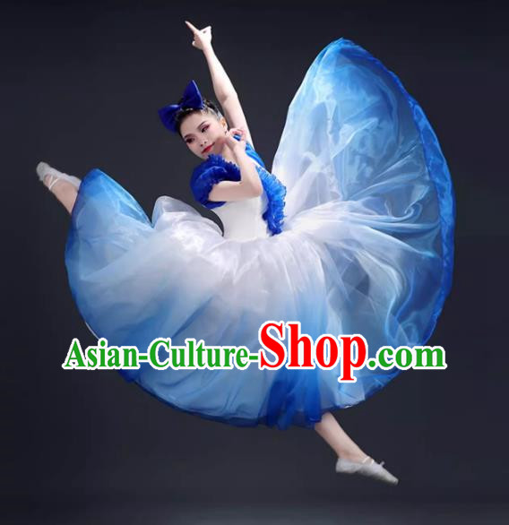 Opening Dance Large Swing Skirt Dance Costume Performance Clothing Chorus Clothing Female Adult Singing and Dancing Modern Stage Dress