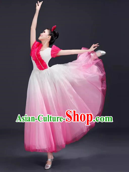 Opening Dance Big Swing Skirt Performance Costume Female Dance Costume Song and Dance Dress Modern Stage Long Skirt