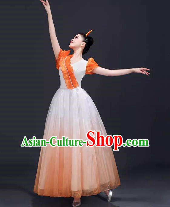 Opening Dance Large Swing Skirt Dance Costume Performance Clothing Chorus Clothing Female Dancer Performance Clothing Modern Stage Dress