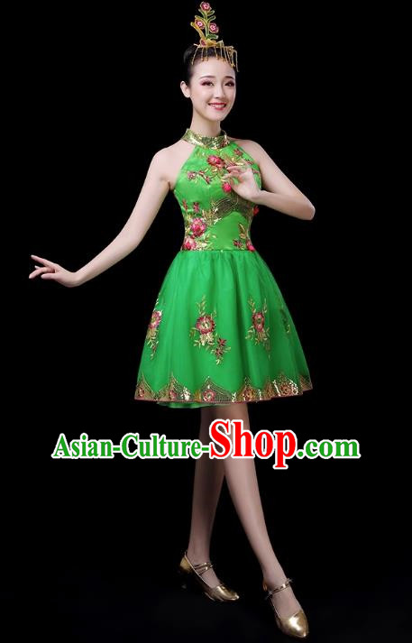 Classical Dance Costumes Opening Dance Skirt Modern Dance Costumes Women Square Dance Dress Folk Music Performance Costumes