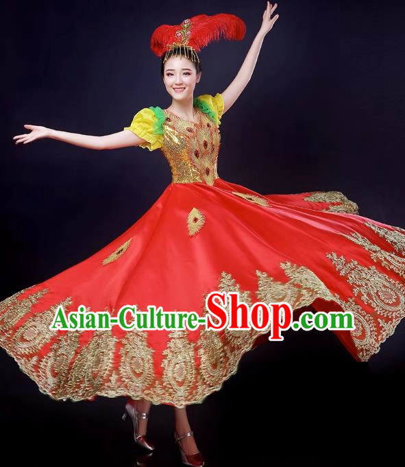 Opening Dance Big Swing Skirt Performance Costume Large Stage Classical Dance Costume Female Modern Dance Song Dancer Dress