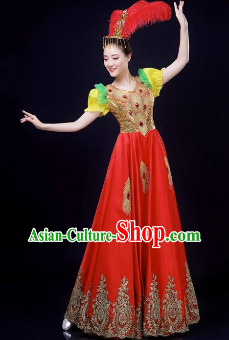 Opening Dance Big Swing Skirt Performance Costume Large Stage Classical Dance Costume Female Modern Dance Song Dancer Dress