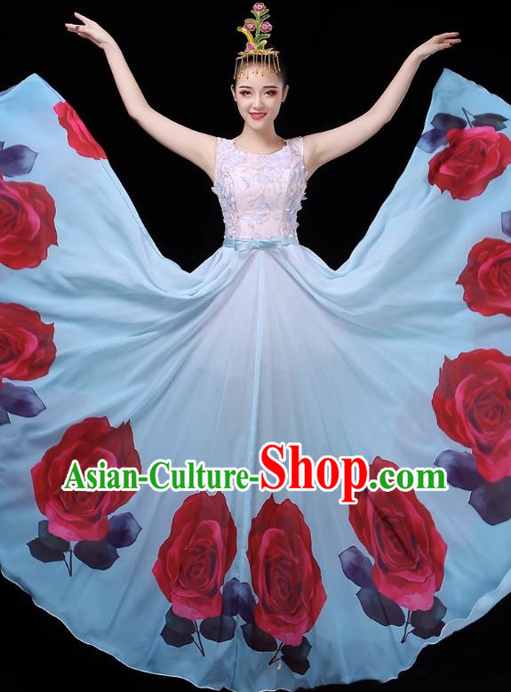 Opening Dance Big Swing Skirt Performance Costume Female Classical Dance Costume Large Stage Modern Chorus