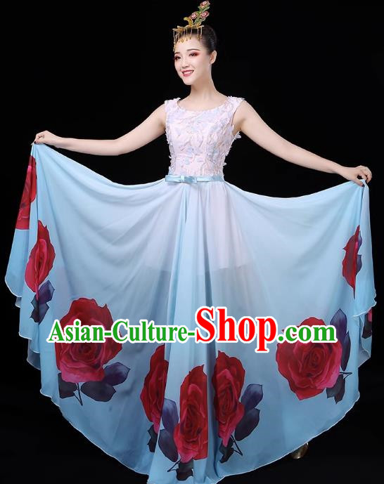 Opening Dance Big Swing Skirt Performance Costume Female Classical Dance Costume Large Stage Modern Chorus