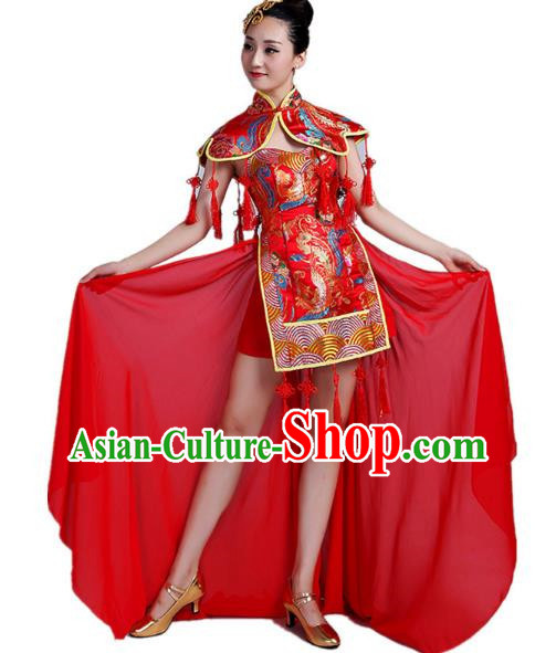 Modern Dance Costumes Chinese Style Ethnic Classical Dance Costumes Yangko Costumes Drumming Costumes Fan Dance