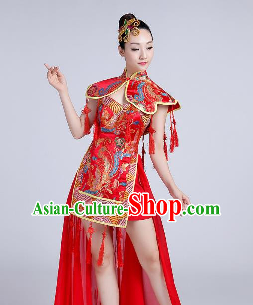 Modern Dance Costumes Chinese Style Ethnic Classical Dance Costumes Yangko Costumes Drumming Costumes Fan Dance