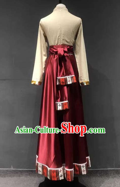 Tibetan Clothing Women Chinese Minority Style Practice Clothing Grade Examination Clothing