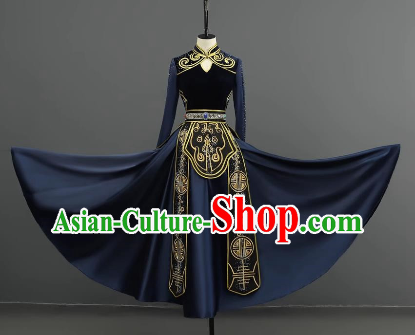 Mongolian Dance Costume Performance Suit Set Women National Costume Art Test Practice Suit Large Swing Skirt