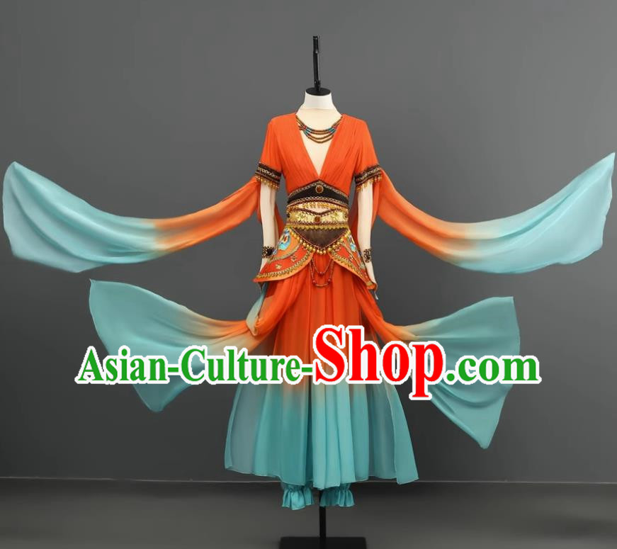 Classical Dance Dunhuang Flying Elegant Rebound Pipa Chinese Exotic Dunhuang Costumes