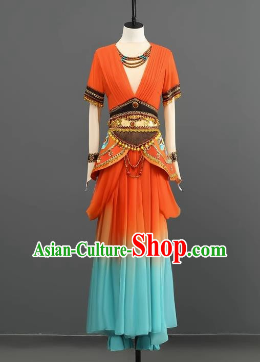Classical Dance Dunhuang Flying Elegant Rebound Pipa Chinese Exotic Dunhuang Costumes