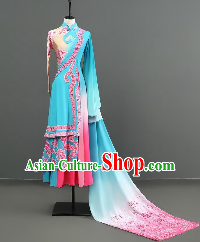 Rivers And Lakes Dance Costumes Elegant Fresh And Elegant Wide Sleeved Flow Fairy Skirt Performance Custom Clothing Women
