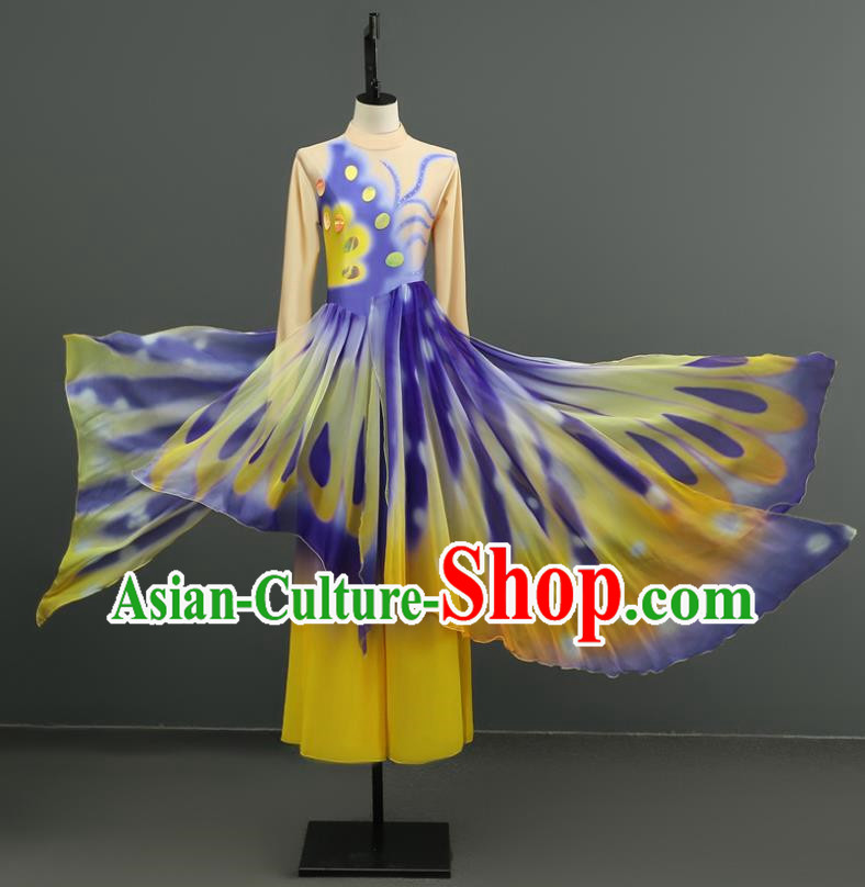 Classical Dance Performance Costume Female Elegant Fan Dance Eighteen Huan Butterfly Art Test Dance Costume Purple