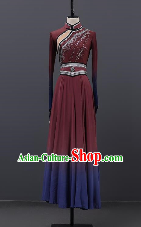 Mongolian Dance Costume Performance Suit Set Women National Costume Art Test Practice Suit Large Swing Skirt