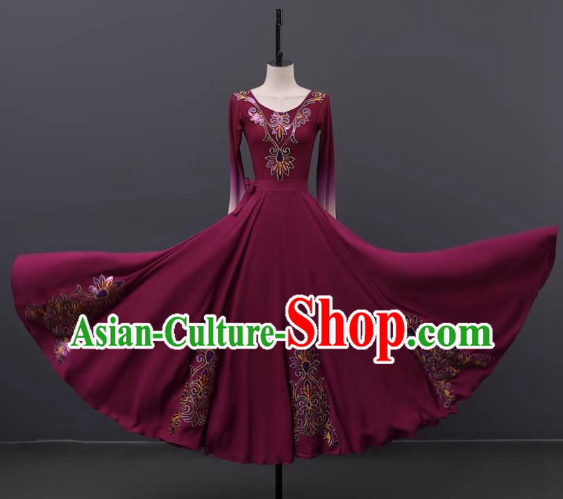 Dance Performance Clothing Female Students Art Test Practice Clothing Xinjiang Uyghur Adult Test Grading Chinese Ethnic Minorities