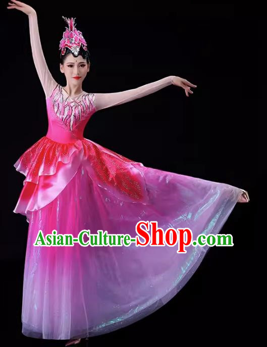 Chinese Performance Costumes In The Lights Dance Costumes Large Scale Stage Dance Opening Dance Big Swing Skirt Costumes