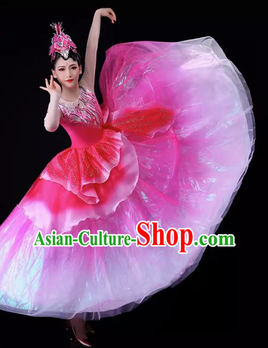 Chinese Performance Costumes In The Lights Dance Costumes Large Scale Stage Dance Opening Dance Big Swing Skirt Costumes