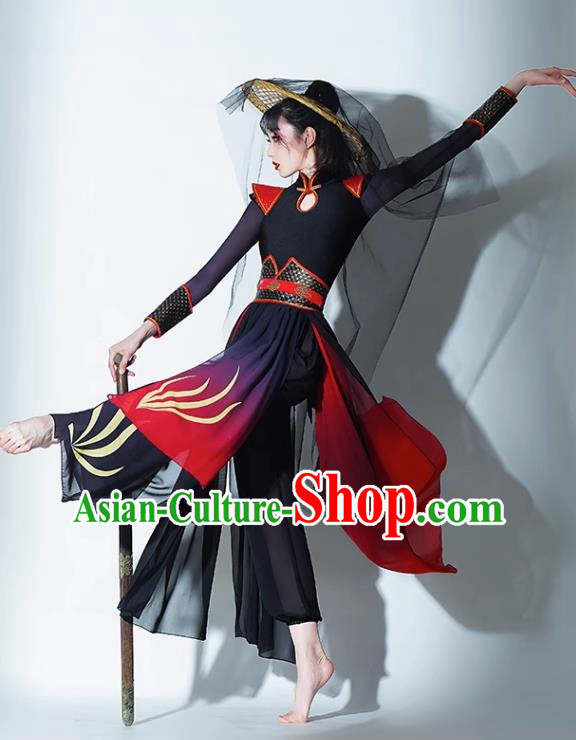 Sword Dance Costume Chivalrous Hanfu Female Ancient Costume Chivalrous Style Female Huo Yuanjia Chivalrous Line Chinese Style Jazz Dance Costume