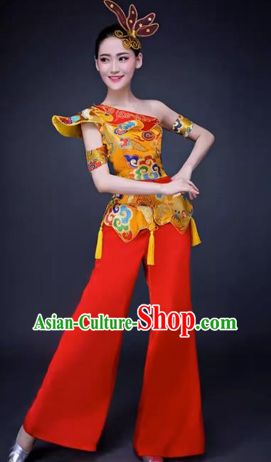 Water Drum Waist Drum Drumming Costume Performance Costume National Opening Dance Dragon And Lion Dance Female Adult Modern Chinese Style Yangko Costume