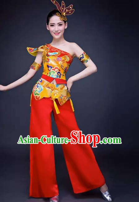 Water Drum Waist Drum Drumming Costume Performance Costume National Opening Dance Dragon And Lion Dance Female Adult Modern Chinese Style Yangko Costume