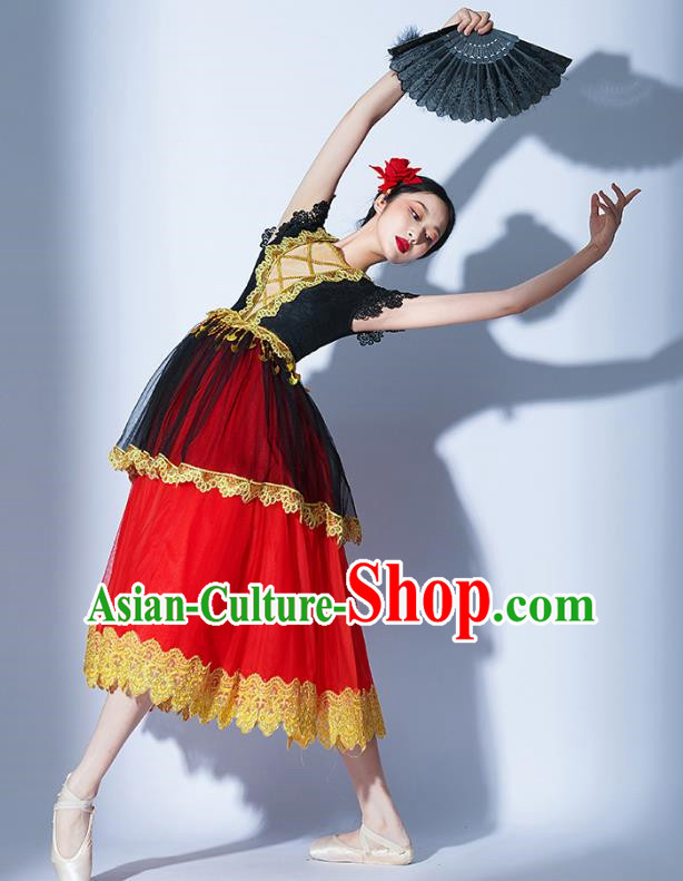 Drama Performance Costumes Spanish Dance Ballet Skirt Opera Stage Costumes Opening Dance Modern Dance Tap Dance